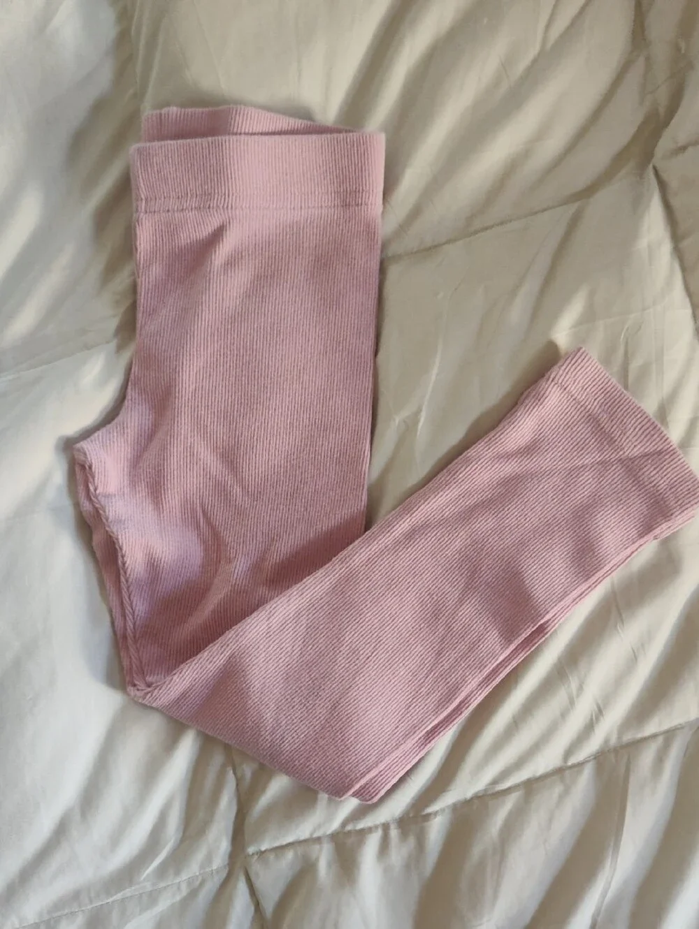 Carter's Light Pink Ribbed Knit Leggings